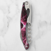 Girl Punk Rock Pink Energy Waves Kurkentrekker (Achterkant)