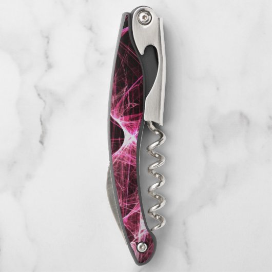 Girl Punk Rock Pink Energy Waves Kurkentrekker (Achterkant)