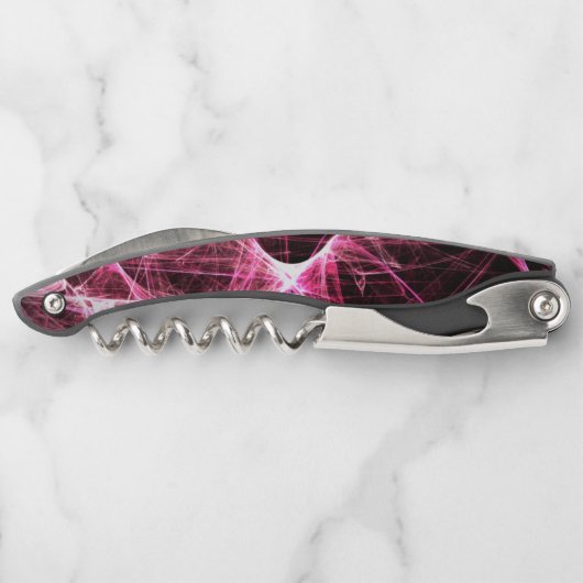 Girl Punk Rock Pink Energy Waves Kurkentrekker (Achterkant)