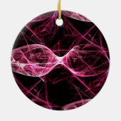 Girl Punk Rock Roze Energy Waves Keramisch Ornament (Achterkant)