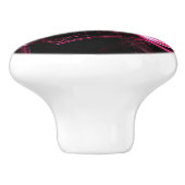 Girl Punk Rock Roze Energy Waves Keramische Knop (Zijkant)