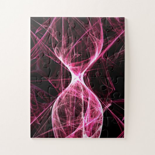 Girl Punk Rock Roze Energy Waves Legpuzzel (Verticaal)