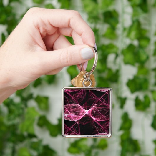 Girl Punk Rock Roze Energy Waves Sleutelhanger (Hand)