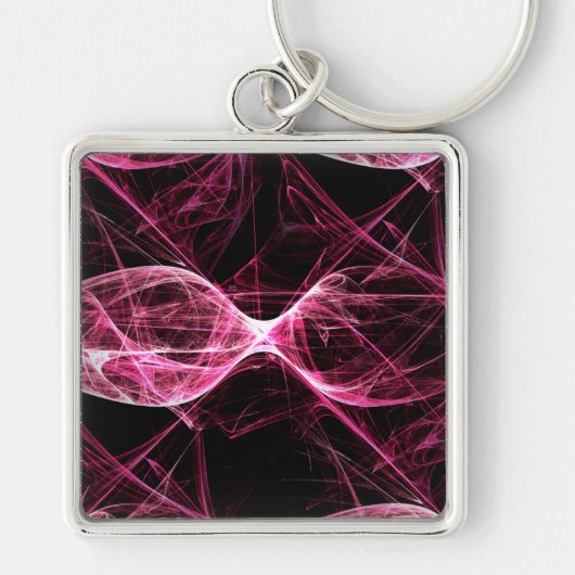 Girl Punk Rock Roze Energy Waves Sleutelhanger (Voorkant)