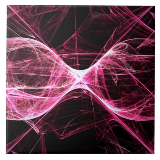 Girl Punk Rock Roze Energy Waves Tegeltje (Voorkant)