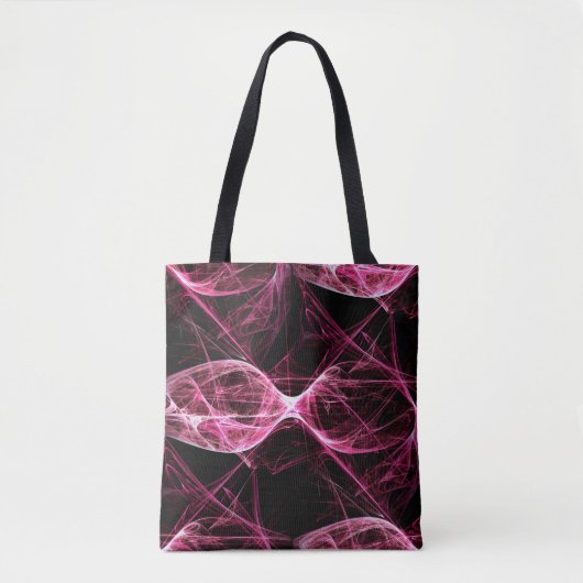 Girl Punk Rock Roze Energy Waves Tote Bag (Voorkant)