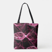 Girl Punk Rock Roze Energy Waves Tote Bag (Achterkant)