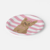 Girl Puppy Birthday Party II Papieren Bordje (Gekanteld)