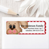 Girl Puppy Dog Valentijnsdag Adresetiketten d2 Etiket (Insitu)