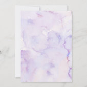 Girl Purple Shell Baby Shower Invitation Kaart (Achterkant)