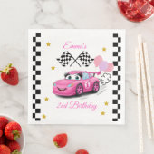 Girl Racing Birthday | Snel één en twee Servet (Insitu)