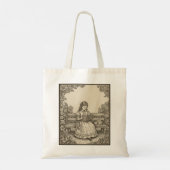 Girl Reading a Book Elegant Literature Library Tote Bag (Achterkant)