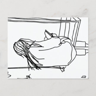 Girl Reading Briefkaart