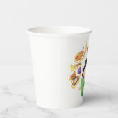 Girl Reading Learning ABC Letters and Toys Papieren Bekers (Rechts)