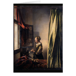 Girl Reading Letter at Open Window door Vermeer