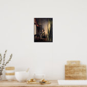 Girl Reading Letter at Open Window door Vermeer Poster (Keuken)