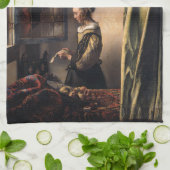 Girl Reading Letter at Open Window door Vermeer Theedoek (Gevouwen)