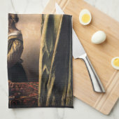 Girl Reading Letter at Open Window door Vermeer Theedoek (Quarter Fold)