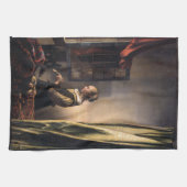 Girl Reading Letter at Open Window door Vermeer Theedoek (Horizontaal)