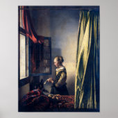Girl Reading Letter by Open Window | Vermeer | Poster (Voorkant)