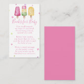 Girl Ready to Pop Summer Books for Baby shower Informatiekaartje (Voorkant / Achterkant)