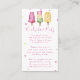 Girl Ready to Pop Summer Books for Baby shower Informatiekaartje