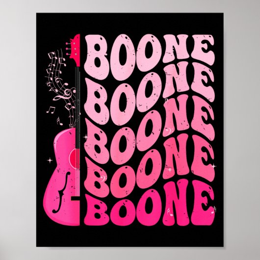 Girl Retro Boone Groovy Flower First Name D 80's  Poster (Voorkant)