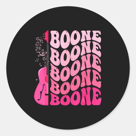 Girl Retro Boone Groovy Flower First Name D 80's  Ronde Sticker (Voorkant)