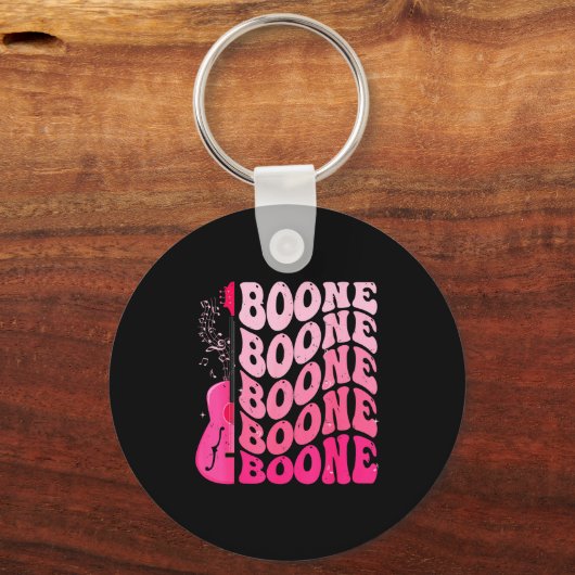 Girl Retro Boone Groovy Flower First Name D 80's  Sleutelhanger (Voorkant)