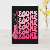 Girl Retro Boone Groovy Flower First Name Personal Kaart (Gele Bloem)