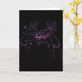 Girl Retro I Love Taylor First Name D Groovy 80's Kaart (Gele Bloem)