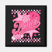 Girl Retro Jonas Groovy Flower First Name D 80's Magneet (Voorkant)