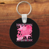 Girl Retro Jonas Groovy Flower First Name D 80's  Sleutelhanger (Voorkant)