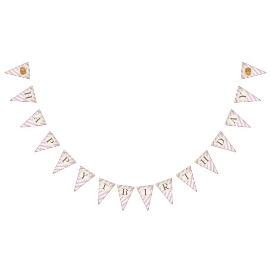 Girl Retro Little Pumpkin Birthday Bunting Vlaggetjes (Alle)
