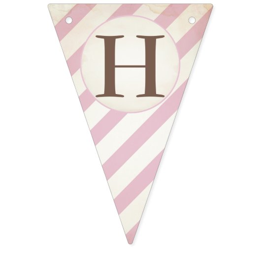 Girl Retro Little Pumpkin Birthday Bunting Vlaggetjes (Tweede vlag)