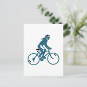 Girl Riding a Bike Briefkaart (Staand voorkant)