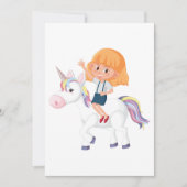 Girl Riding A Unicorn Kaart (Voorkant)