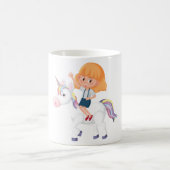 Girl Riding A Unicorn Koffiemok (Center)