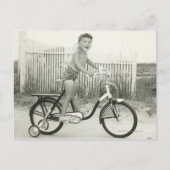 Girl Riding Bicycle Briefkaart (Voorkant)