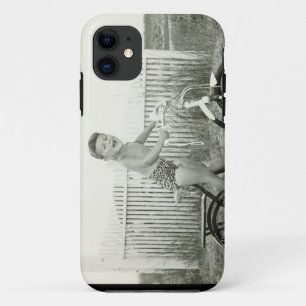 Girl Riding Bicycle iPhone 11 Hoesje