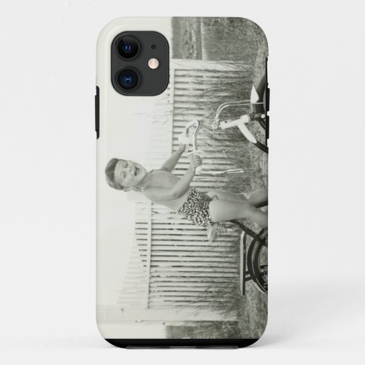 Girl Riding Bicycle Case-Mate iPhone Case (Achterkant)