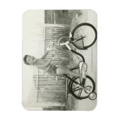 Girl Riding Bicycle Magneet (Verticaal)