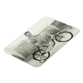 Girl Riding Bicycle Magneet (Linkerzijde)