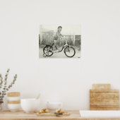 Girl Riding Bicycle Poster (Keuken)