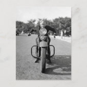 Girl Riding Motorcycle, 1937 Briefkaart (Voorkant)