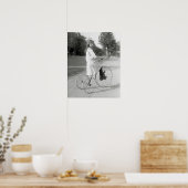 Girl Riding Tricycle, 1917.  foto Poster (Keuken)