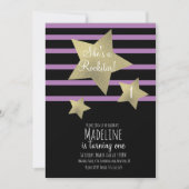 Girl Rockstar Guitar Faux Gold Star Kaart (Voorkant)