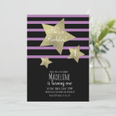 Girl Rockstar Guitar Faux Gold Star Kaart (Staand voorkant)