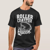 Girl Rollercoaster Amusement Theme Park Roller Coa T-shirt (Voorkant)