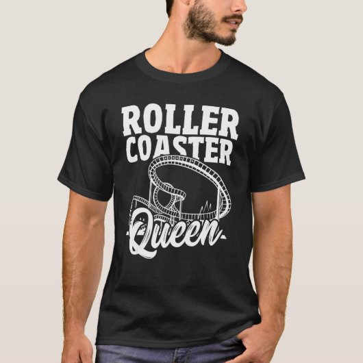 Girl Rollercoaster Amusement Theme Park Roller Coa T-shirt (Voorkant)